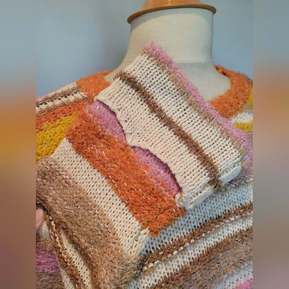 NWOT! Show Me Your Mumu Sue Cuffed Sweater Fall Striped Knit SZ M - Picture 4 of 13